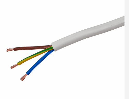 Flex Cable White  3 Core 0.75mm