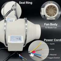 FlowMax Turbo Single-Speed Custom Bathroom Extractor Fan Kit – Customisable Ventilation Solution