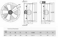 Industrial Duct Fan, Cased Axial Fan, Commercial Extractor All Sizes