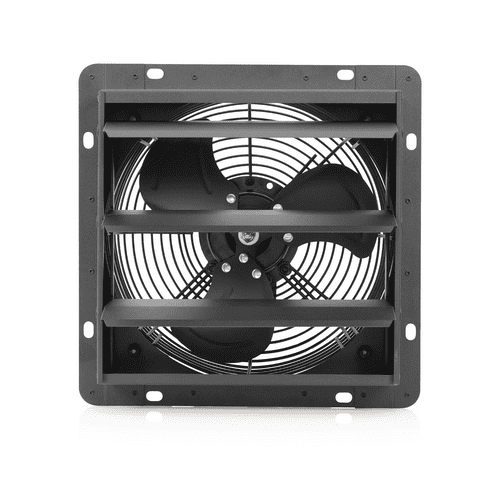 Industrial Exhaust Fan 300mm with Gravity Louvers Wall-Mounted Plate Axial Ventilation Fan