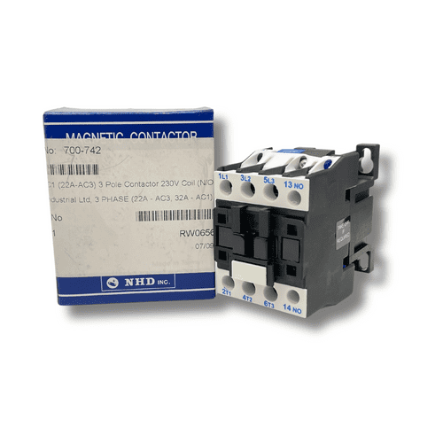 Magnetic Contactor (22A - AC3, 32A - AC1) Normally Open Auxiliary Contactor 230V