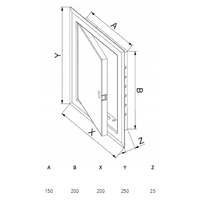 Metal Access Panel Inspection Hatch Door with Lock for Wall and Ceiling-  All Sizes