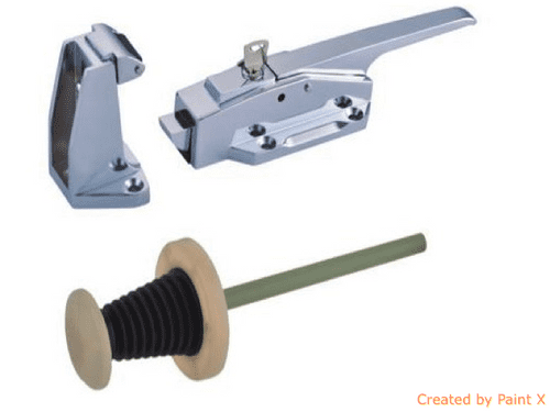 Metal Chrome Fastener Lock for Cold-room Door 63 to 100mm Offset
