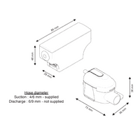 Mini Flowatch-2 Solenoid pump reliable, silent for condensate removal of air conditioners