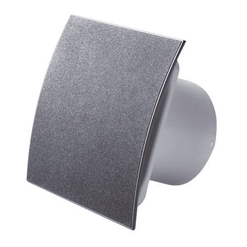 Modern Decorative Bathroom Extractor Fan 100mm / 4"  with Matte Graphite Front Cover