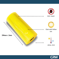 PVC Strip Roll Standard Smooth - Translucent Yellow