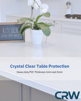 PVC Table Cover 2.0 mm Thick 48 inches / 120 cm Wide Transparent Protector Wipe Easy Table Cloth