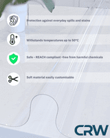 PVC Table Cover 2.0 mm Thick 48 inches / 120 cm Wide Transparent Protector Wipe Easy Table Cloth