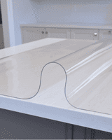 PVC Table Cover 2.0 mm Thick 48 inches / 120 cm Wide Transparent Protector Wipe Easy Table Cloth