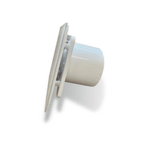 Silent Bathroom Extractor Fan White Glass Front Panel 100mm / 4