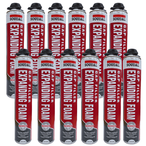 Soudal Gun Grade Expanding Foam 750ml x 12