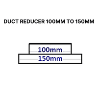 Universal Reducer for Ventilation Systems with 100 to 150 mm Diameter Duct Reducer - Connector Tube