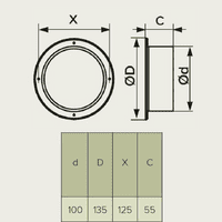 White Plastic Flange 4