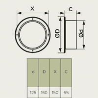 White Plastic Flange 5