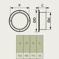 White Plastic Flange 6
